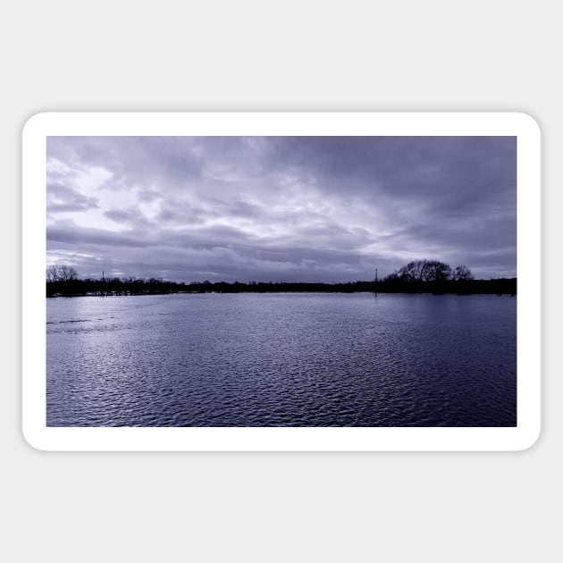 Shimmering flood water from the river avon Sticker by avrilharris